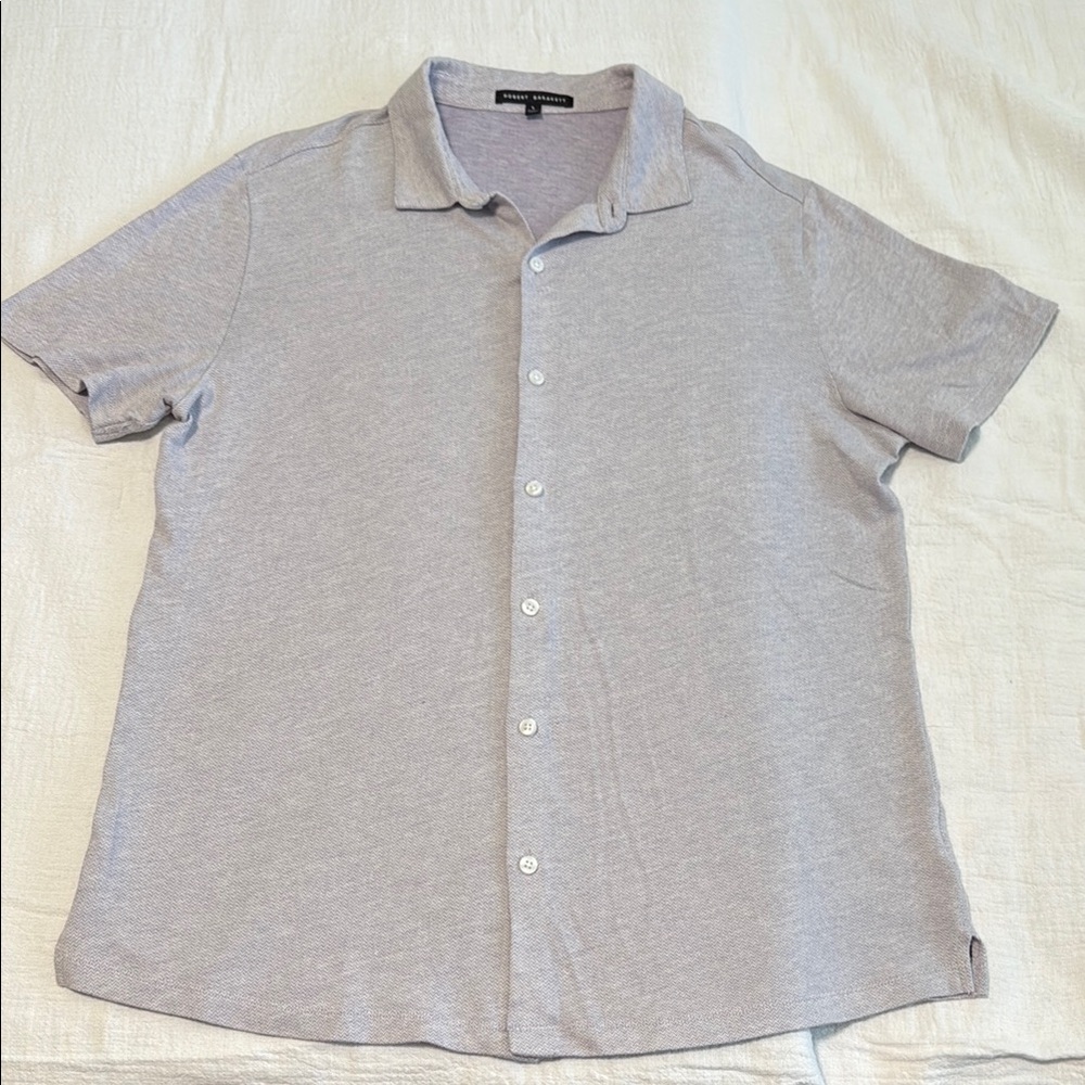 Men's Light Purple Short Sleeve Shirt